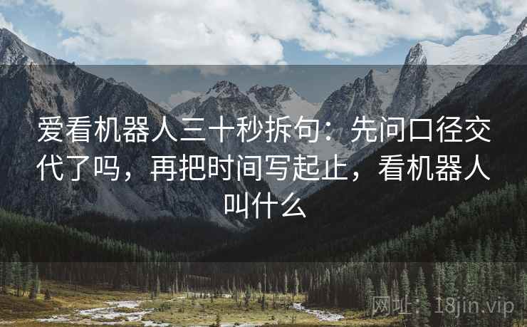 爱看机器人三十秒拆句：先问口径交代了吗，再把时间写起止，看机器人叫什么